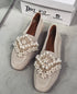 BRIDGERTON İNCİLİ HAKİKİ SÜET LOAFER